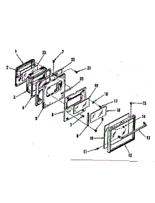Oven Door Section parts for Kenmore Range 278.4238590 (2784238590, 278 4238590) from AppliancePartsPros.com