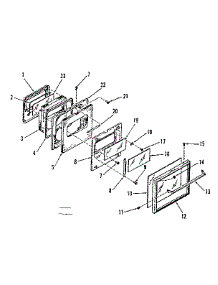 Oven Door Section parts for Kenmore Range 278.4238592 (2784238592, 278 4238592) from AppliancePartsPros.com