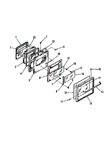 Oven Door Section parts for Kenmore Range 278.4238690 (2784238690, 278 4238690) from AppliancePartsPros.com
