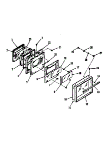 Upper Oven Door Section parts for Kenmore Range 278.4238890 (2784238890, 278 4238890) from AppliancePartsPros.com