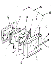 Lower Oven Door parts for Kenmore Range 278.4238894 (2784238894, 278 4238894) from AppliancePartsPros.com