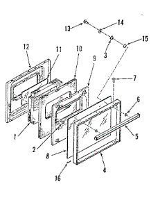 Lower Oven Door Section parts for Kenmore Wall Oven 278.4238895 (2784238895, 278 4238895) from AppliancePartsPros.com