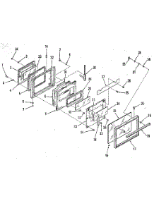 Upper Oven Door Section parts for Kenmore Wall Oven 278.4288893 (2784288893, 278 4288893) from AppliancePartsPros.com