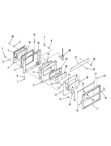 Upper Oven Door Section parts for Sears Wall Oven 2784298491 from AppliancePartsPros.com