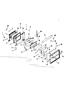 Upper Oven Door Section parts for Kenmore Range 278.4298492 (2784298492, 278 4298492) from AppliancePartsPros.com