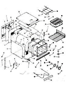 Lower Body Section parts for Kenmore Wall Oven 278.4418492 (2784418492, 278 4418492) from AppliancePartsPros.com