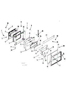 Oven Door Section parts for Kenmore Wall Oven 278.4418492 (2784418492, 278 4418492) from AppliancePartsPros.com