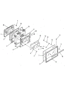 Oven Door Section parts for Kenmore Range 278.4558814 (2784558814, 278 4558814) from AppliancePartsPros.com