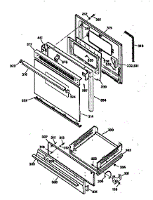 Door And Drawer parts for Kenmore Range 362.72751694 (36272751694, 362 72751694) from AppliancePartsPros.com
