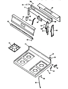 Main Top Section parts for Kenmore Range 362.7275890 (3627275890, 362 7275890) from AppliancePartsPros.com