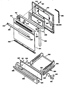 Door parts for Kenmore Range 362.7275890 (3627275890, 362 7275890) from AppliancePartsPros.com