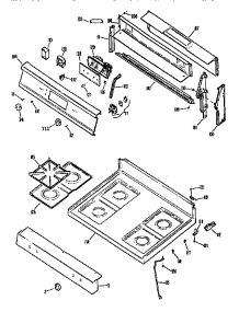 Main Top Section parts for Kenmore Range 362.7333191 (3627333191, 362 7333191) from AppliancePartsPros.com