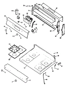 Main Top Section parts for Kenmore Range 362.7345891 (3627345891, 362 7345891) from AppliancePartsPros.com