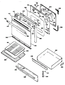 Door parts for Kenmore Range 362.7345891 (3627345891, 362 7345891) from AppliancePartsPros.com