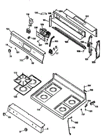 Control Panel And Cooktop parts for Kenmore Range 362.7345893 (3627345893, 362 7345893) from AppliancePartsPros.com