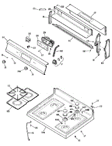 Main Top Section parts for Kenmore Range 362.7352190 (3627352190, 362 7352190) from AppliancePartsPros.com