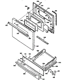 Door And Drawer parts for Kenmore Range 362.7516891 (3627516891, 362 7516891) from AppliancePartsPros.com