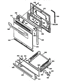 Door And Drawer parts for Kenmore Range 362.75275690 (36275275690, 362 75275690) from AppliancePartsPros.com