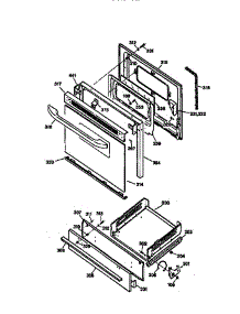 Door And Drawer parts for Kenmore Range 362.75276692 (36275276692, 362 75276692) from AppliancePartsPros.com