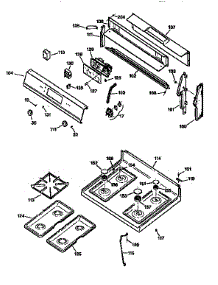Cooktop parts for Kenmore Range 362.7536192 (3627536192, 362 7536192) from AppliancePartsPros.com