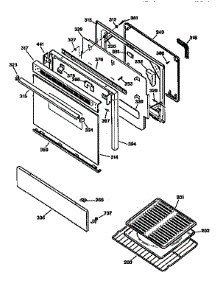 Door parts for Kenmore Range 362.7536192 (3627536192, 362 7536192) from AppliancePartsPros.com