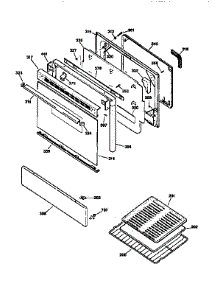 Door parts for Kenmore Range 362.7536890 (3627536890, 362 7536890) from AppliancePartsPros.com