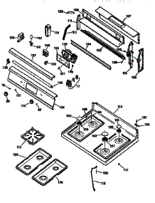 Cooktop parts for Kenmore Range 362.7596092 (3627596092, 362 7596092) from AppliancePartsPros.com