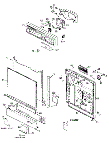 Escutcheon And Door parts for Kenmore Dishwasher 363.1401891 (3631401891, 363 1401891) from AppliancePartsPros.com