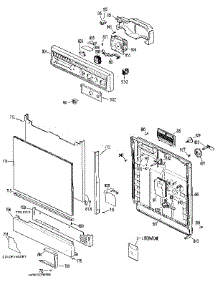Escutcheon And Door parts for Kenmore Dishwasher 363.1401892 (3631401892, 363 1401892) from AppliancePartsPros.com