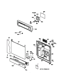 Escutcheon & Door Assembly parts for Kenmore Dishwasher 363.14031000 (36314031000, 363 14031000) from AppliancePartsPros.com