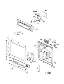 Escutcheon & Door Assembly parts for Kenmore Dishwasher 363.14031001 (36314031001, 363 14031001) from AppliancePartsPros.com