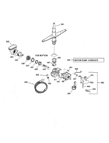 Motor-Pump Mechanism parts for Kenmore Dishwasher 363.14032001 (36314032001, 363 14032001) from AppliancePartsPros.com