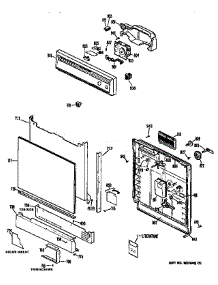 Escutcheon And Door parts for Kenmore Dishwasher 363.1404193 (3631404193, 363 1404193) from AppliancePartsPros.com