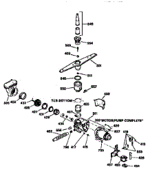 Motor Pump Mechanism parts for Kenmore Dishwasher 363.1404196 (3631404196, 363 1404196) from AppliancePartsPros.com