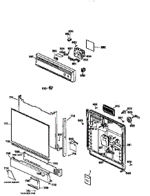 Escutcheon And Door Assembly parts for Kenmore Dishwasher 363.1404197 (3631404197, 363 1404197) from AppliancePartsPros.com