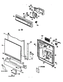 Escutcheon And Door parts for Kenmore Dishwasher 363.1404593 (3631404593, 363 1404593) from AppliancePartsPros.com