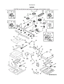 Burner parts for Kenmore Range 790.75423413 (79075423413, 790 75423413) from AppliancePartsPros.com