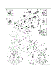 Burner parts for Kenmore Range 790.75443410 (79075443410, 790 75443410) from AppliancePartsPros.com