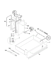Drawer / Small Door parts for Kenmore Range 790.75503203 (79075503203, 790 75503203) from AppliancePartsPros.com