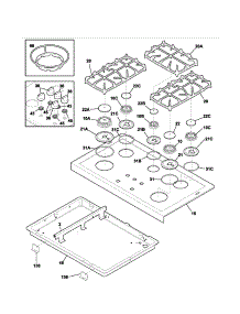 Maintop parts for Kenmore Range 790.75503204 (79075503204, 790 75503204) from AppliancePartsPros.com