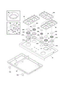 Maintop parts for Kenmore Range 790.75503208 (79075503208, 790 75503208) from AppliancePartsPros.com
