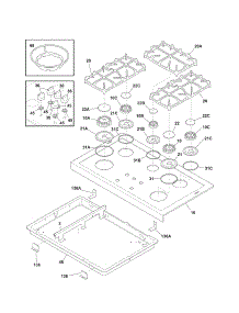 Maintop parts for Kenmore Range 790.75603701 (79075603701, 790 75603701) from AppliancePartsPros.com
