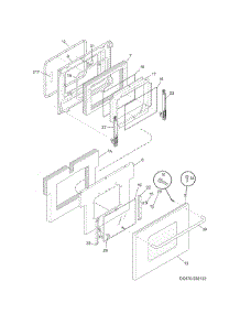 Oven Door parts for Kenmore Range 790.75603704 (79075603704, 790 75603704) from AppliancePartsPros.com