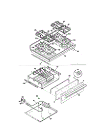 Top / Drawer parts for Kenmore Range 790.75731892 (79075731892, 790 75731892) from AppliancePartsPros.com