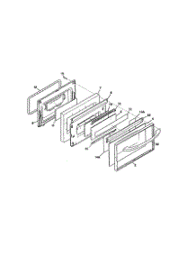 Door parts for Kenmore Range 790.75747940 (79075747940, 790 75747940) from AppliancePartsPros.com