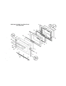 Door parts for Kenmore Range 790.75902993 (79075902993, 790 75902993) from AppliancePartsPros.com