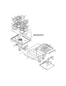 Top & Drawer parts for Kenmore Range 790.75902993 (79075902993, 790 75902993) from AppliancePartsPros.com