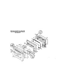 Door parts for Kenmore Range 790.75903990 (79075903990, 790 75903990) from AppliancePartsPros.com