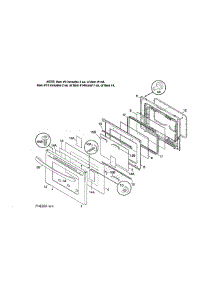 Door parts for Kenmore Range 790.75903993 (79075903993, 790 75903993) from AppliancePartsPros.com