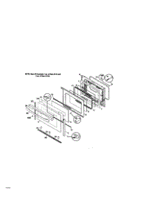 Door parts for Kenmore Range 790.75904990 (79075904990, 790 75904990) from AppliancePartsPros.com